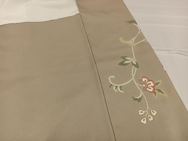 平和屋着物●豪華色留袖 駒刺繍 花鳥更紗 暈し染め 金彩 正絹 逸品 AABD4794ph