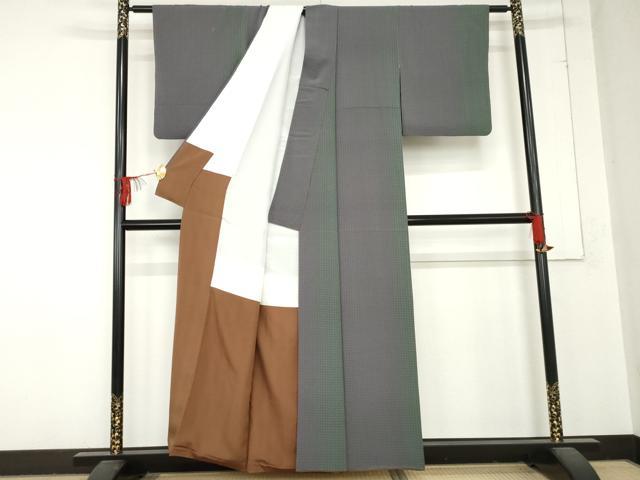 平和屋着物●上質な小紋 花間道 正絹 逸品 AABD4972cs