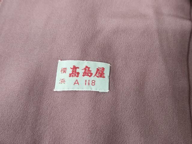 平和屋着物●上質な小紋 草花文 鬼しぼ縮緬 高島屋扱い 正絹 逸品 AABD4988cs
