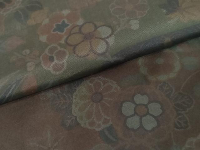 平和屋着物●本場染大島紬 訪問着 彩大島 吉祥草花文 藤絹織物謹製 証紙付き 正絹 逸品 AABD5015cs