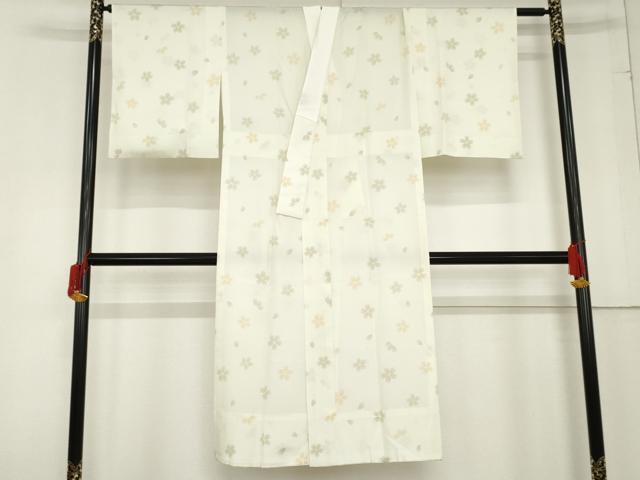 平和屋着物●長襦袢 無双仕立て 舞花文 正絹 逸品 AABD5074cs