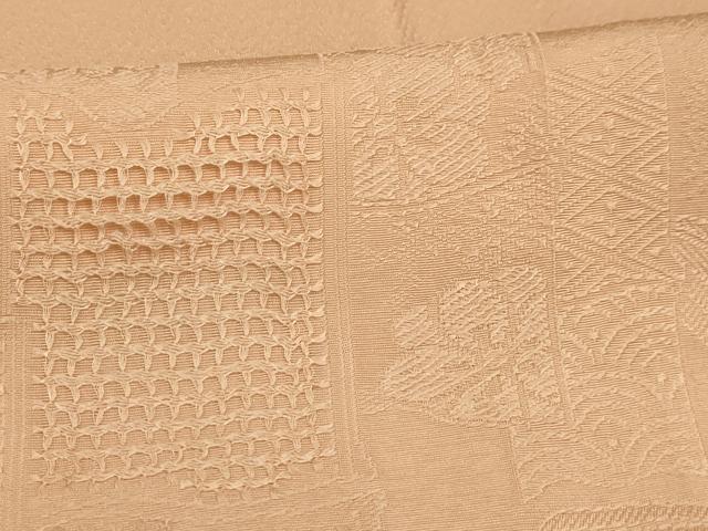 平和屋着物■色留訪問着 刺繍 流水竹取花文 肌色 正絹 逸品 AABD5120sx