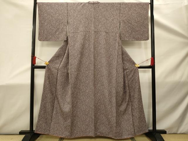 平和屋着物■上質な小紋 草花文 正絹 逸品 AABD5343sx