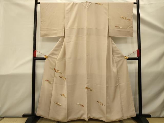 平和屋着物○銀座きしや 訪問着 刺繍 吉祥花文 正絹 逸品