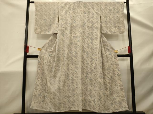 平和屋着物■上質な小紋 草花文 正絹 逸品 AABD5463sx