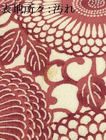 平和屋着物■上質な小紋 型染め 花唐草文 正絹 逸品 AABD5535sx