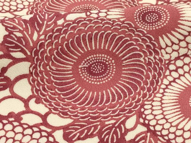 平和屋着物■上質な小紋 型染め 花唐草文 正絹 逸品 AABD5535sx
