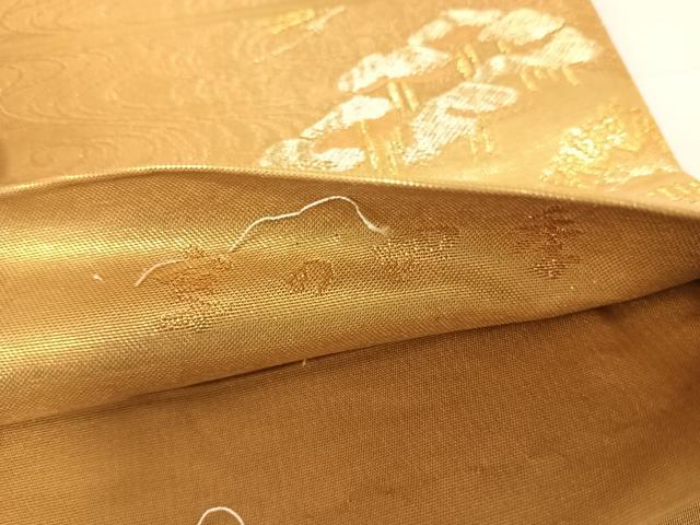 平和屋着物◎六通柄袋帯 京の四季 金糸 正絹 逸品 AABD5769yx
