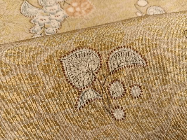 平和屋着物●上質な小紋 辻が花 鬼しぼ縮緬 正絹 逸品 未使用 AABD5967ph