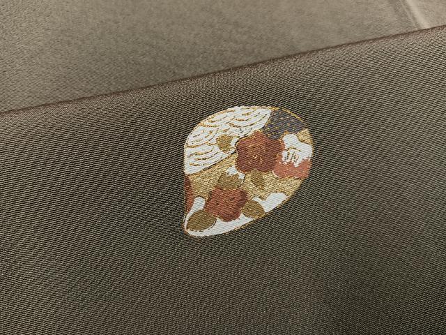 平和屋着物●上質な小紋 貝合わせ花文 金彩 正絹 逸品 未使用 AABD5983ph