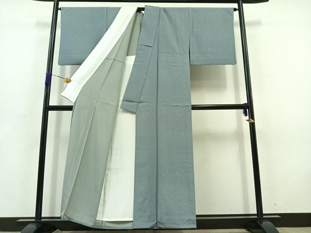 平和屋着物▽上質な小紋 単衣 草花文 正絹 逸品 AABD6041jh