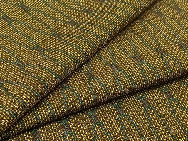 平和屋着物▽上質な紬 単衣 網目文 正絹 逸品 AABD6067jh