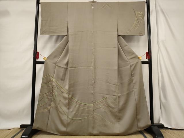 平和屋着物■訪問着 流水文 金彩 洗える着物 AABD6090st