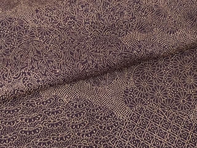 平和屋着物●江戸小紋 作家物 雲重ね吉祥花文 正絹 逸品 AABD6220cs