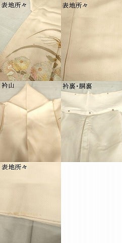 平和屋着物●金彩友禅 卓越技能者・名工・和田光正 訪問着 枝花文 暈し染め 金銀彩 正絹 逸品 AABD6227cs