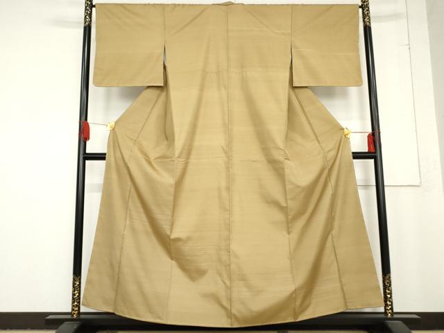 平和屋着物●上質な紬 横段文 正絹 逸品 AABD6241cs