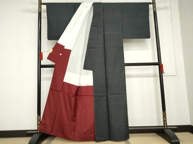 平和屋着物●本場大島紬 一元絣 小田急百貨店扱い 正絹 逸品 未使用 AABD6272cs