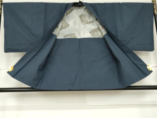 平和屋着物●男性 紬 アンサンブル 格子 正絹 逸品 AABD6276cs