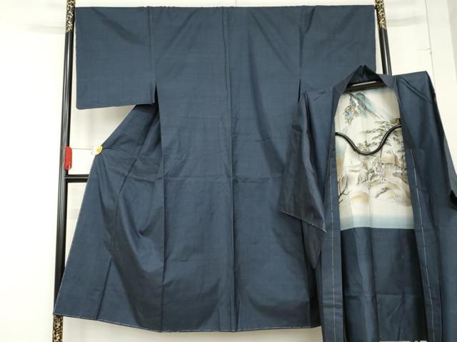 平和屋着物●男性 本場大島紬 アンサンブル 100亀甲 総詰め 正絹 逸品 未使用 AABD6385cs