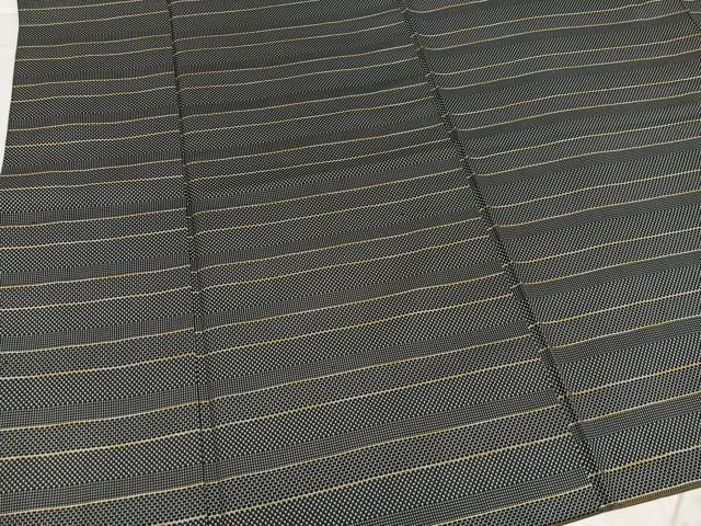 平和屋着物●お召 横段文 正絹 逸品 AABD6518ph