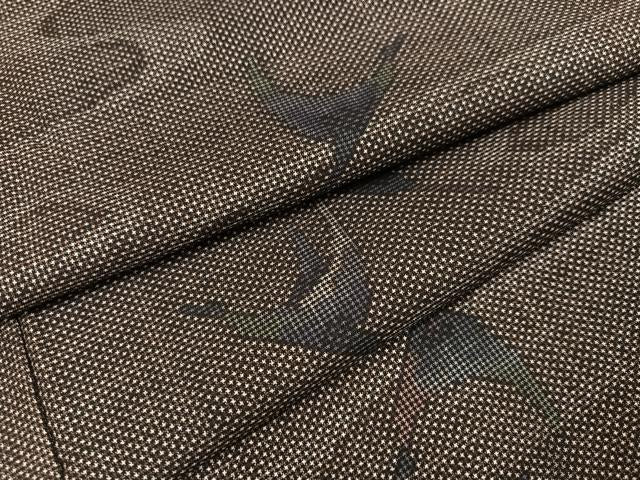 平和屋着物○本場大島紬 一元絣 流水飛鳥文 正絹 逸品 AABD6528ph