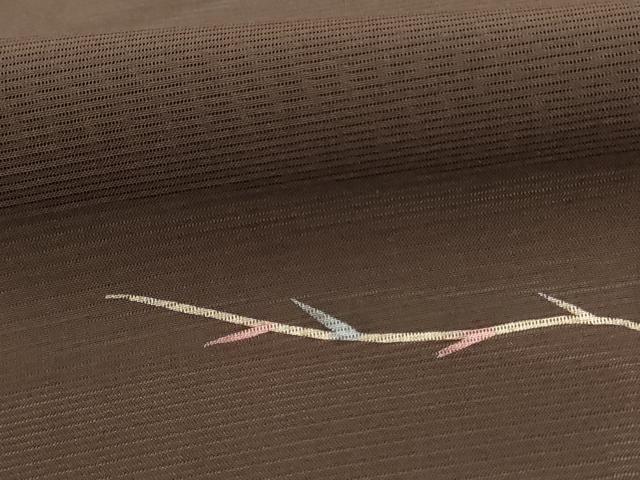 平和屋着物*夏物 小紋 絽 枝葉文 正絹 逸品 AABD6564jd