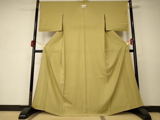 平和屋着物*夏物 色無地 絽 桑染色 正絹 逸品 未使用 AABD6572jd