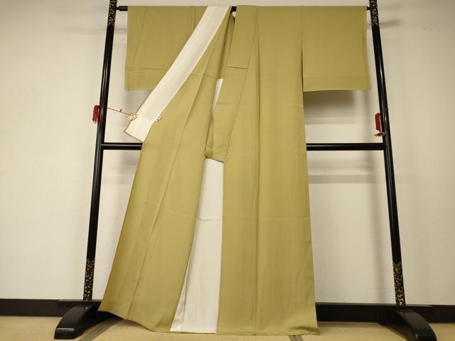 平和屋着物*夏物 色無地 絽 桑染色 正絹 逸品 未使用 AABD6572jd