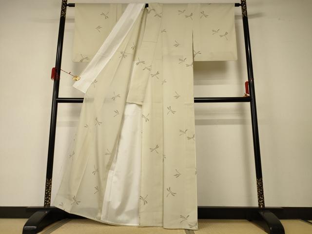 平和屋着物*夏物 小紋 紗 蜻蛉 洗える着物 AABD6582jd