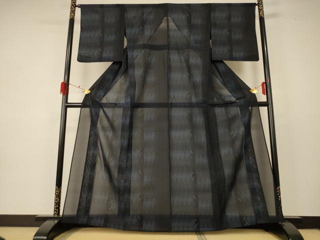 平和屋着物*夏物 本場大島紬 夏大島 枝葉文 正絹 逸品 AABD6595jd