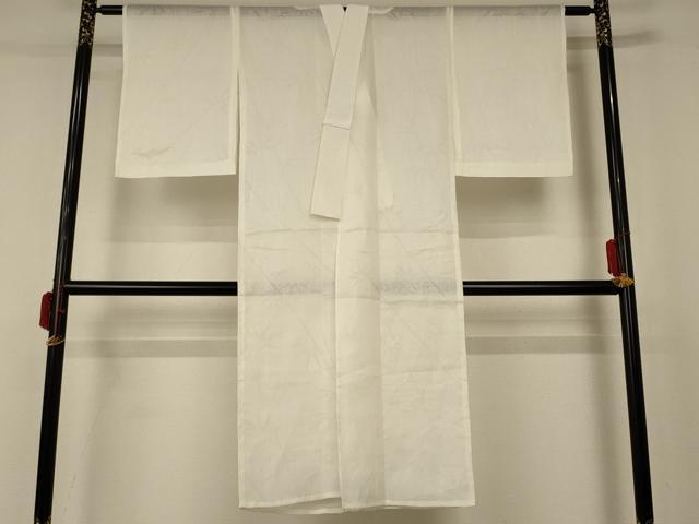 平和屋着物*夏物 長襦袢 笹竹紋紗 白色 洗える着物 AABD6618jd