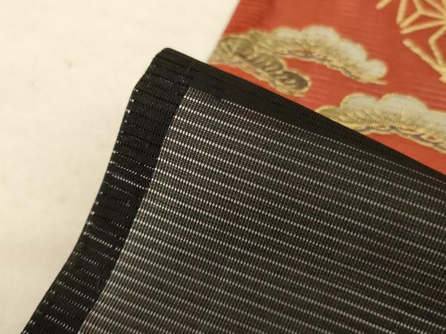 平和屋着物*夏物 黒留袖 絽 扇子鼓文 金彩 洗える着物 AABD6620jd