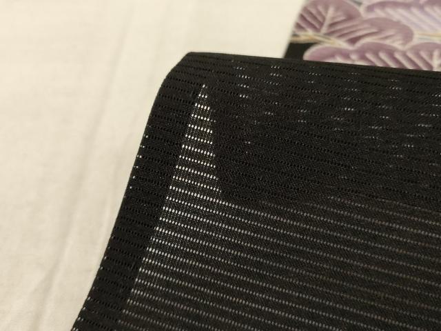 平和屋着物*夏物 黒留袖 絽 刺繍 飛鳥文 金彩 洗える着物 AABD6623jd