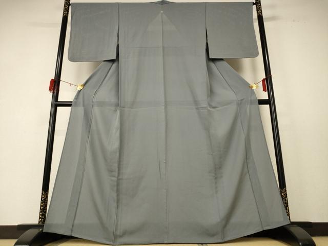 平和屋着物*夏物 色無地 縦絽 豆がら茶色 正絹 逸品 AABD6639jd