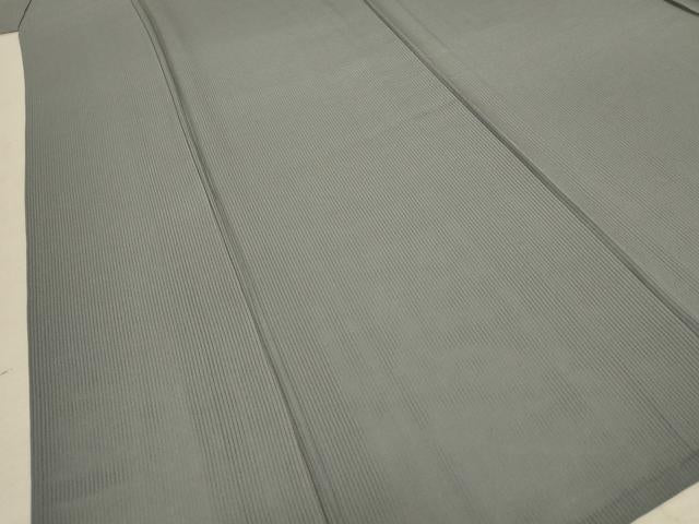 平和屋着物*夏物 色無地 縦絽 豆がら茶色 正絹 逸品 AABD6639jd