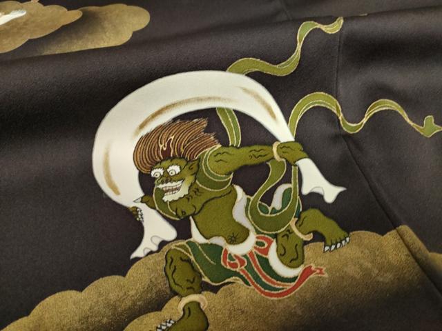 平和屋着物●訪問着 作家物 風神雷神 金彩 鈴乃屋扱い 正絹 逸品 AABD6671ck