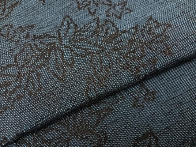 平和屋着物●結城紬 花尽くし 正絹 逸品 AABD7022ph
