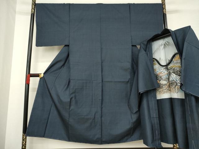 平和屋着物●男性 本場大島紬 アンサンブル 100亀甲 総詰め 正絹 逸品 未使用 AABD7418ck