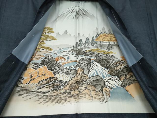平和屋着物●男性 本場大島紬 アンサンブル 100亀甲 総詰め 正絹 逸品 未使用 AABD7418ck