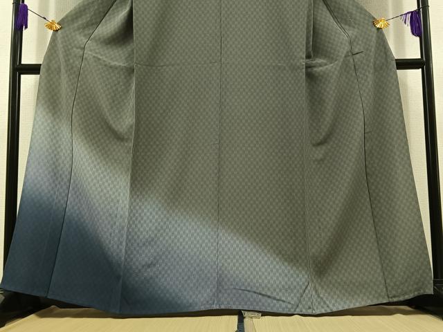 平和屋着物▽訪問着 単衣 霞文 暈し染め 正絹 逸品 AABD7486jh