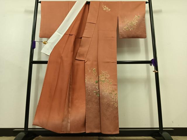 平和屋着物▽訪問着 単衣 辻が花 暈し染め 金彩 正絹 逸品 AABD7504jh