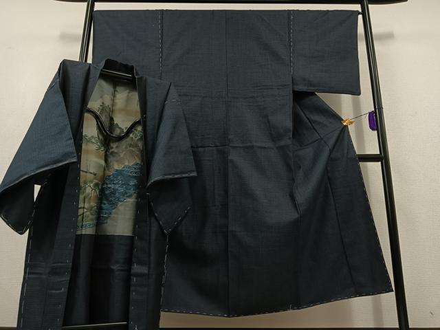 平和屋着物▽男性 小紋 単衣 アンサンブル 100亀甲 総詰め AABD7509jh