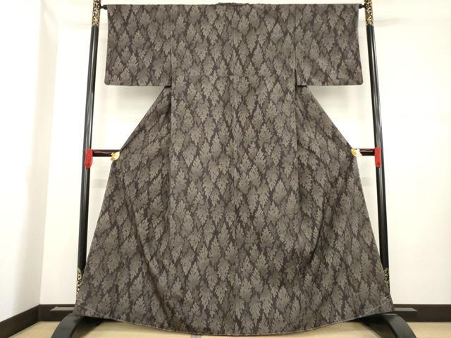 平和屋着物●上質な紬 樹林文 正絹 逸品 未使用 AABD7648ck