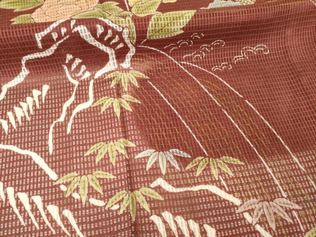 平和屋着物●訪問着 エ霞花文 正絹 逸品 AABD7677ck