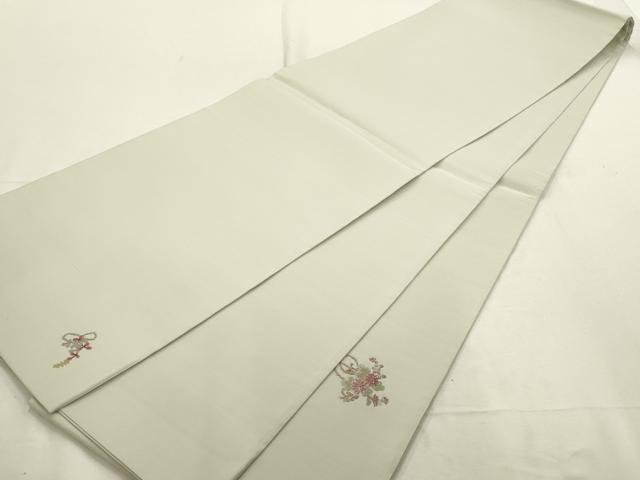 平和屋着物▼中国三大刺繍 相良刺繍 袋帯 鼓 正絹 逸品 AABD7770wj