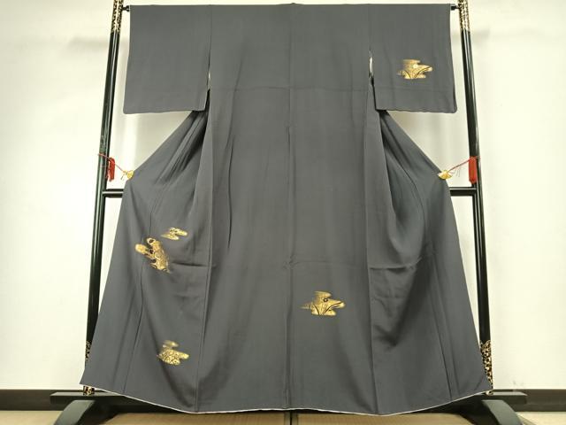 平和屋着物●訪問着 竹屋町刺繍 草花文 金糸 金彩 正絹 逸品 AABD8528fy