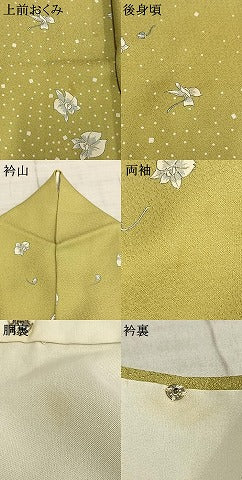 平和屋着物●訪問着 作家物 夢路 舞花文 金彩 正絹 逸品 AABD8587fy
