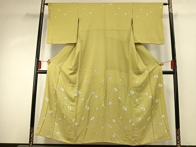 平和屋着物●訪問着 作家物 夢路 舞花文 金彩 正絹 逸品 AABD8587fy