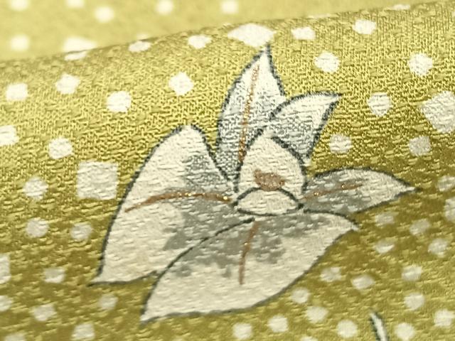 平和屋着物●訪問着 作家物 夢路 舞花文 金彩 正絹 逸品 AABD8587fy