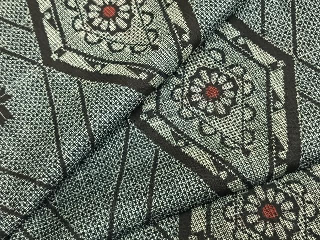 平和屋着物●本場大島紬 割り込み絣 正絹 逸品 AABD8615fy